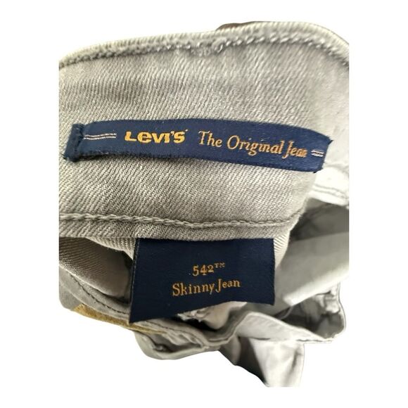 Levis 542 Skinny Jeans Women's 16 Grey  Zippered Front Pockets Riveted Stretch - Picture 9 of 11